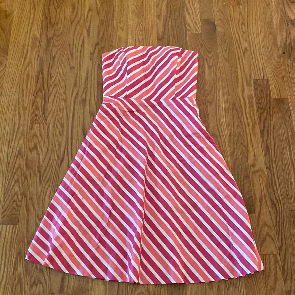 Strapless Striped Mini Dress